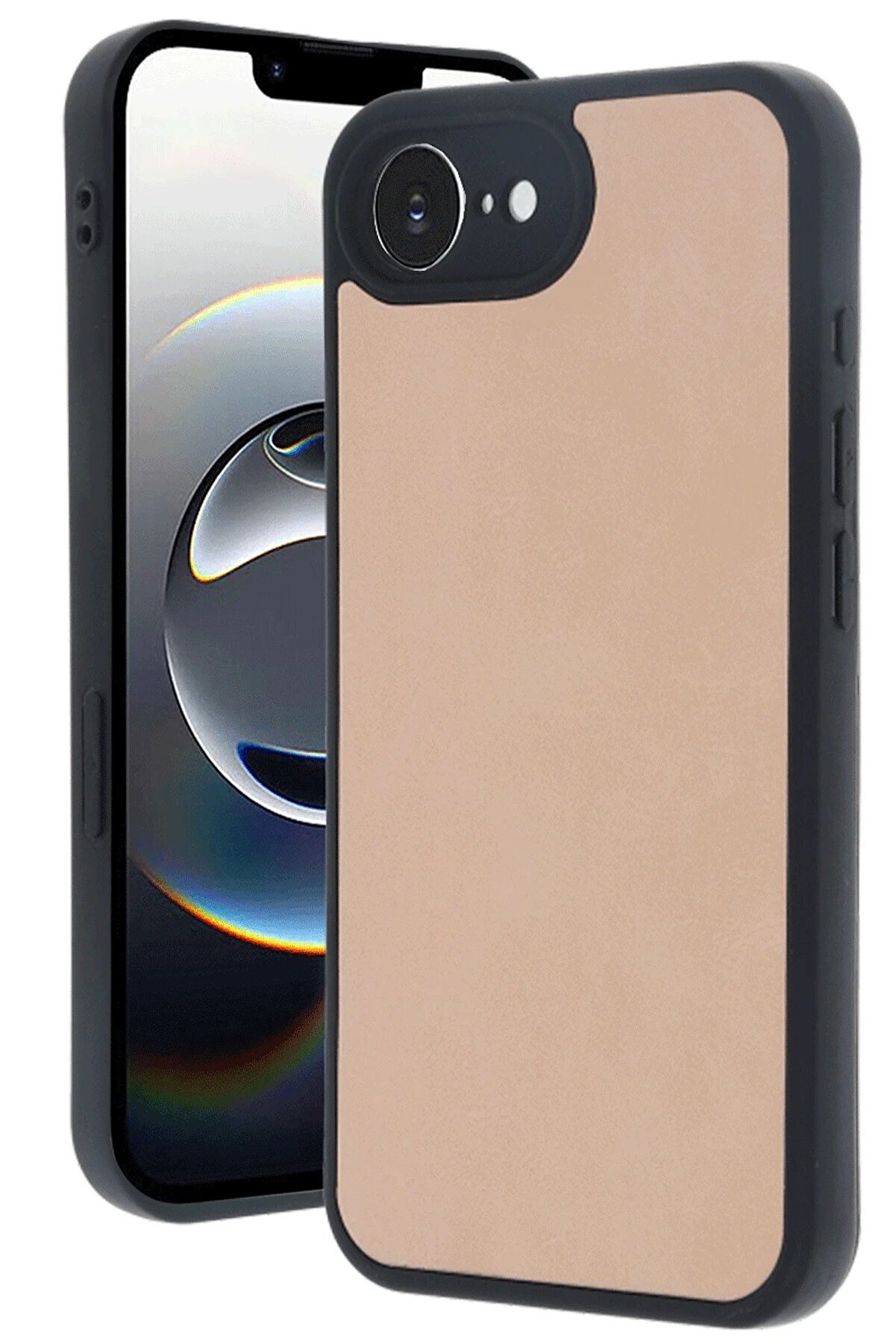 İphone 16E Kılıf Aras Deri̇ Kapak - Pudra - Dropx5945-2877