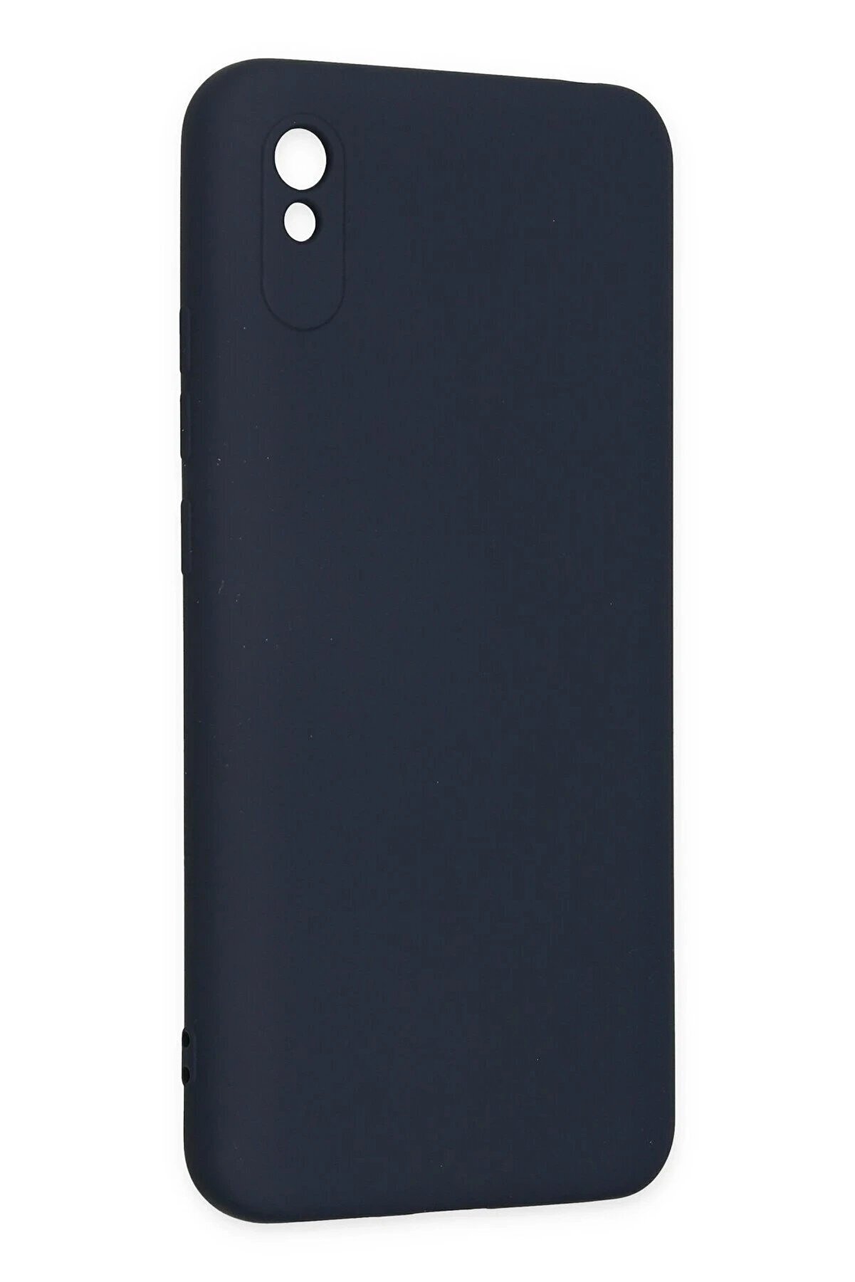 Xi̇aomi̇ Redmi̇ 9A Kılıf Nano İçi̇ Kadi̇fe Si̇li̇kon - Laci̇vert - Dropx5222-2806