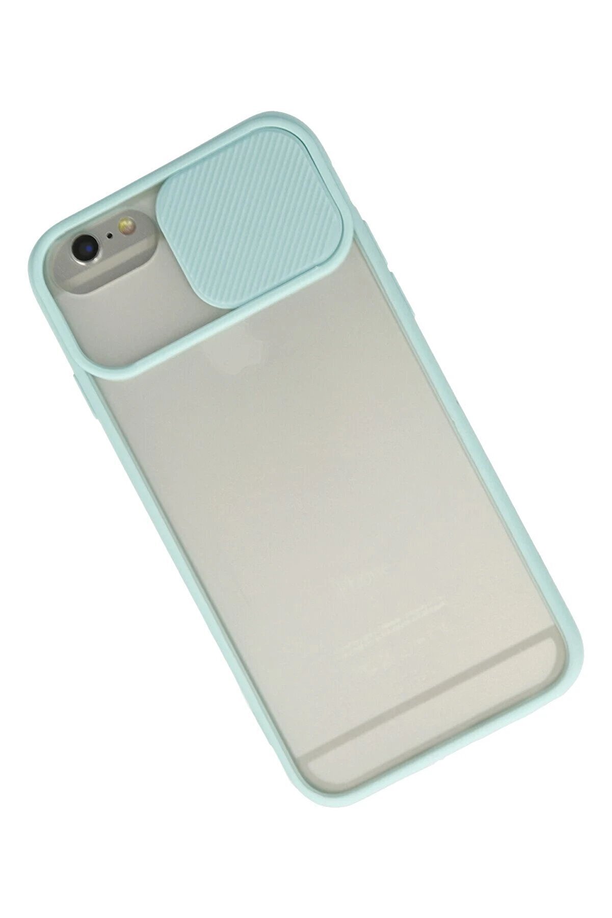 İphone 6 Kılıf Palm Buzlu Kamera Sürgülü Si̇li̇kon - Turkuaz - Dropx7688-4457