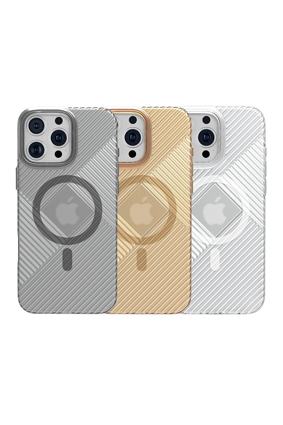 İphone 16 Pro Max Stella Pc Sert Magsafe Kılıf - Gold - Brh025396-4825