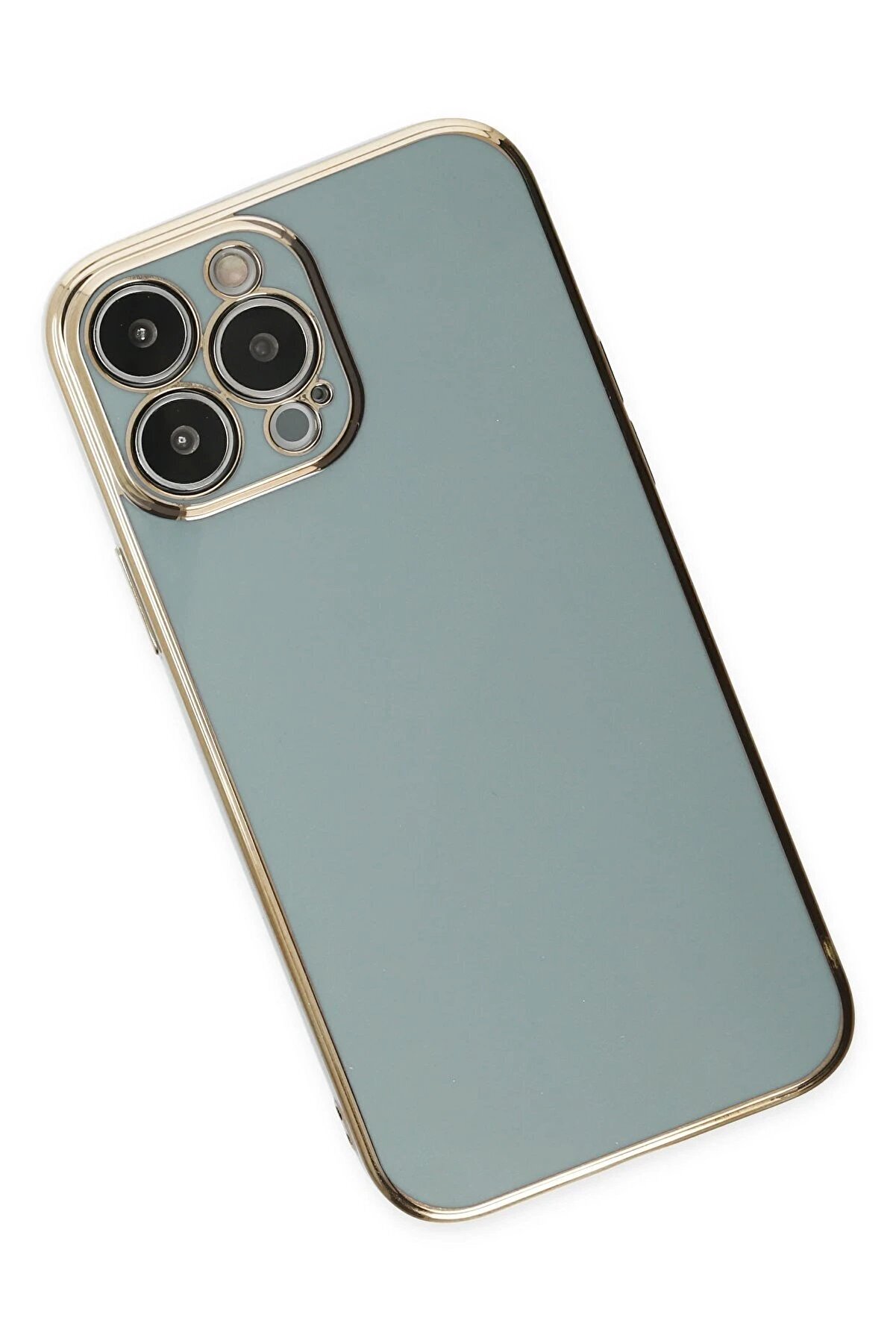 İphone 15 Pro Max Kılıf Volet Si̇li̇kon - Açık Yeşi̇l - Dropx4866-8643