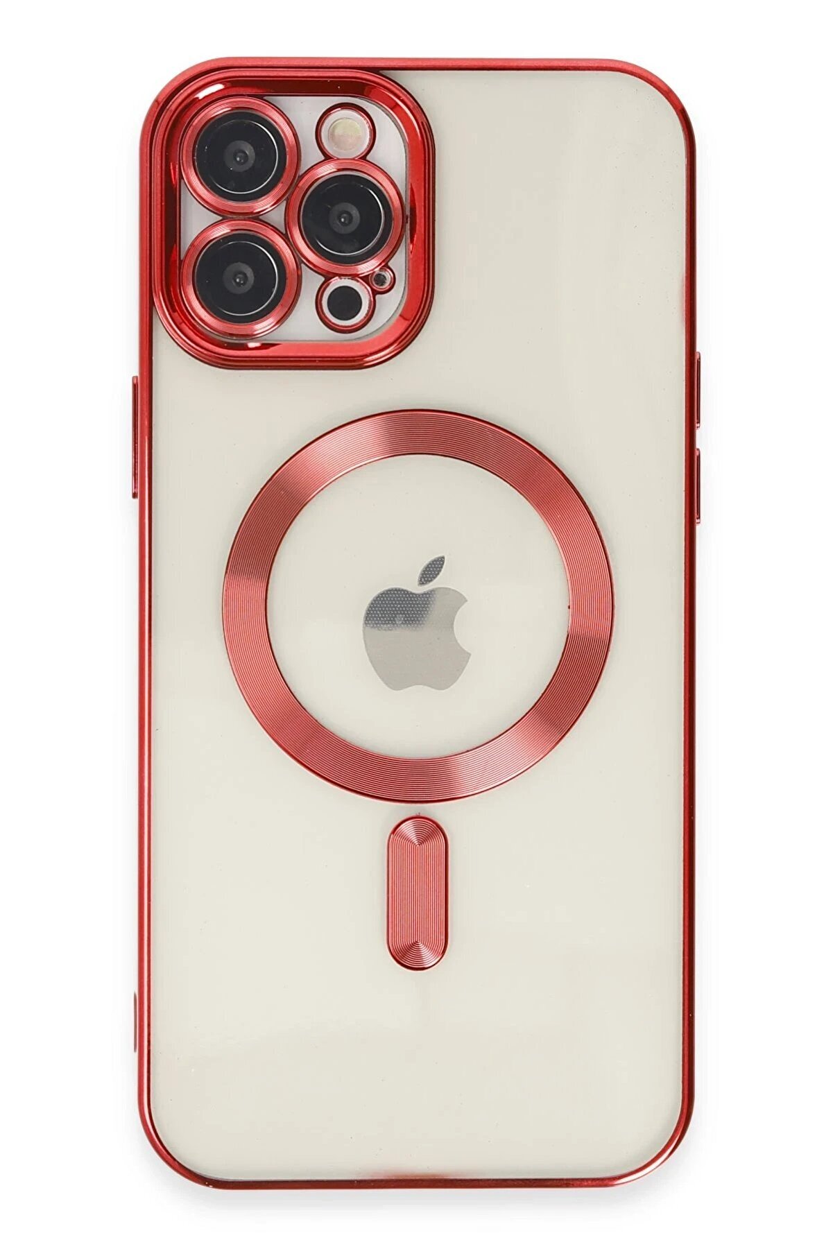 CepteToptan iPhone 12 Pro Max Kılıf Kross Magneticsafe Kapak - Kırmızı - DROPX1203-7908