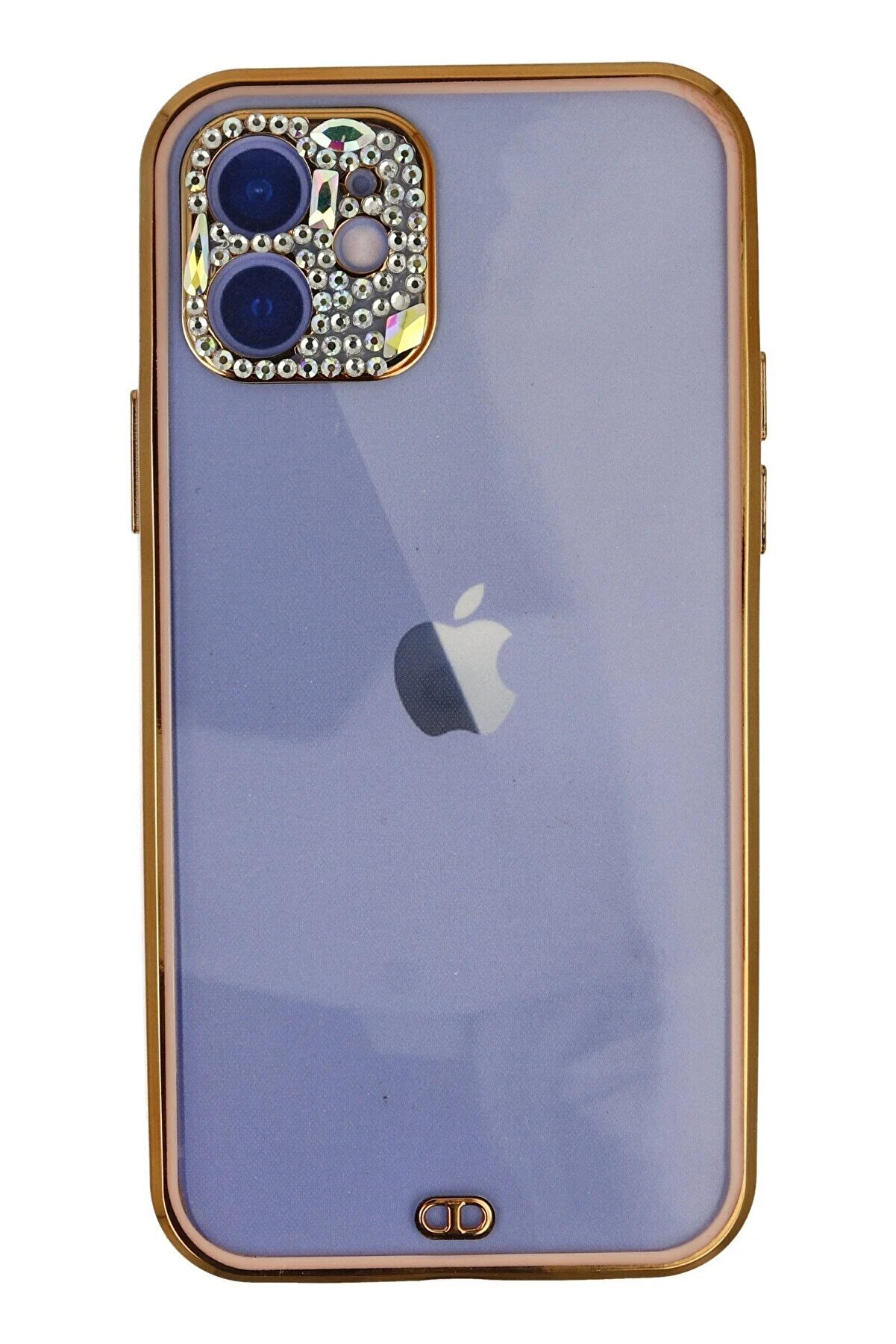 CepteToptan iPhone 12 Kılıf Liva Taşlı Silikon - Pembe - DROPX5285-2331