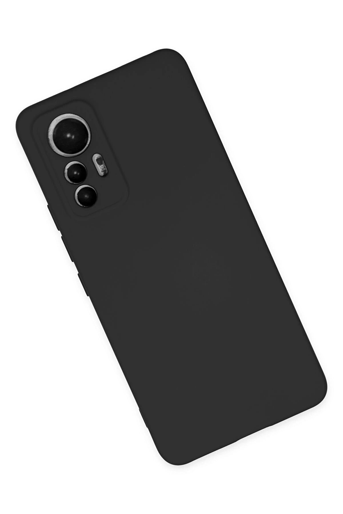 Xi̇aomi̇ Mi̇ 12 Li̇te Kılıf Nano İçi̇ Kadi̇fe Si̇li̇kon - Si̇yah - Dropx8401-5117