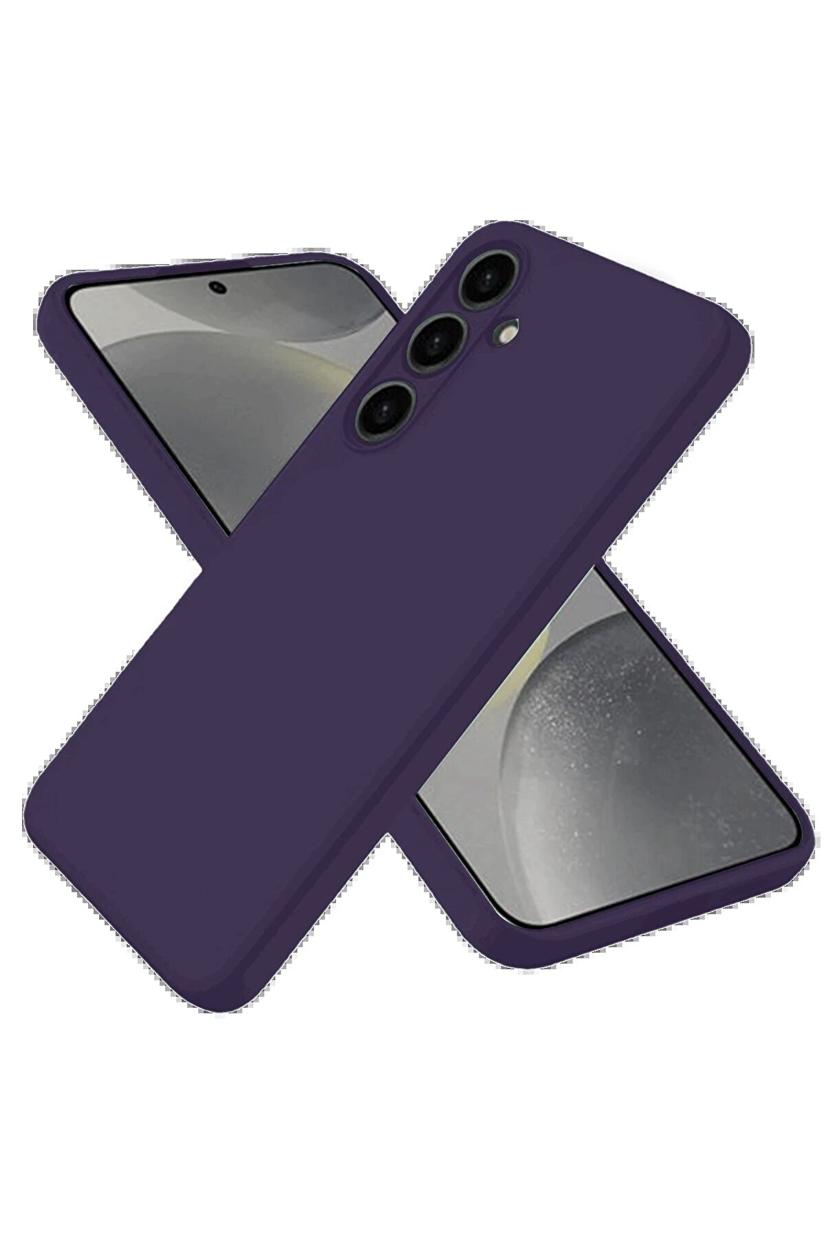 CepteToptan Samsung Galaxy S25 Kılıf Nano i&ccedil;i Kadife Silikon - Mor - DROPX8324-7329