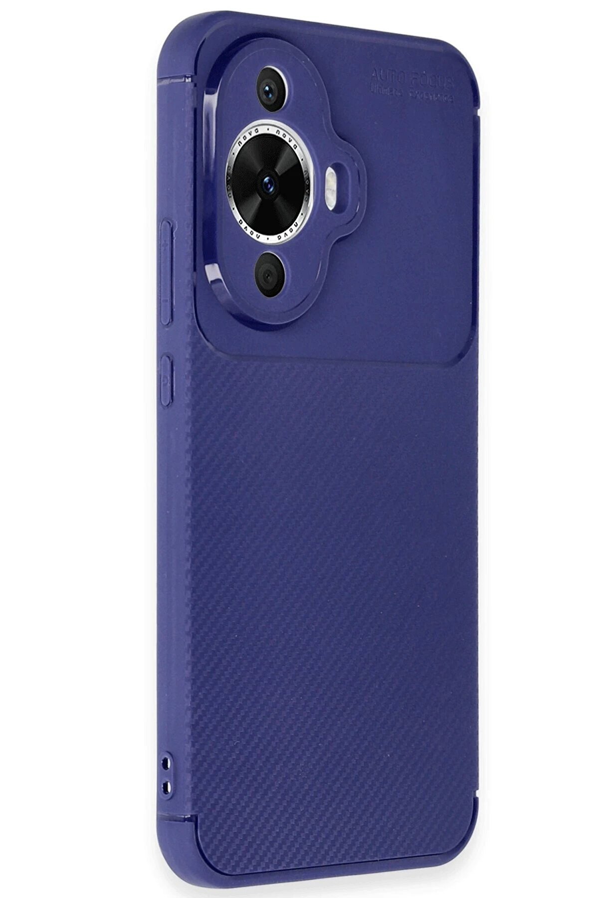 Huawei̇ Nova 12S Kılıf Auto Focus Karbon Kapak - Laci̇vert - Dropx6253-1874