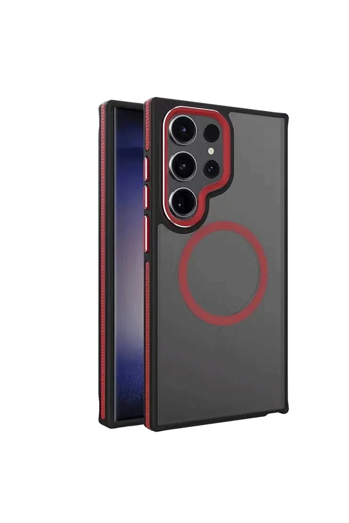 CepteToptan Samsung Galaxy S23 Ultra Winner Magsafe Kapak - Kırmızı - DROPX3926-4948