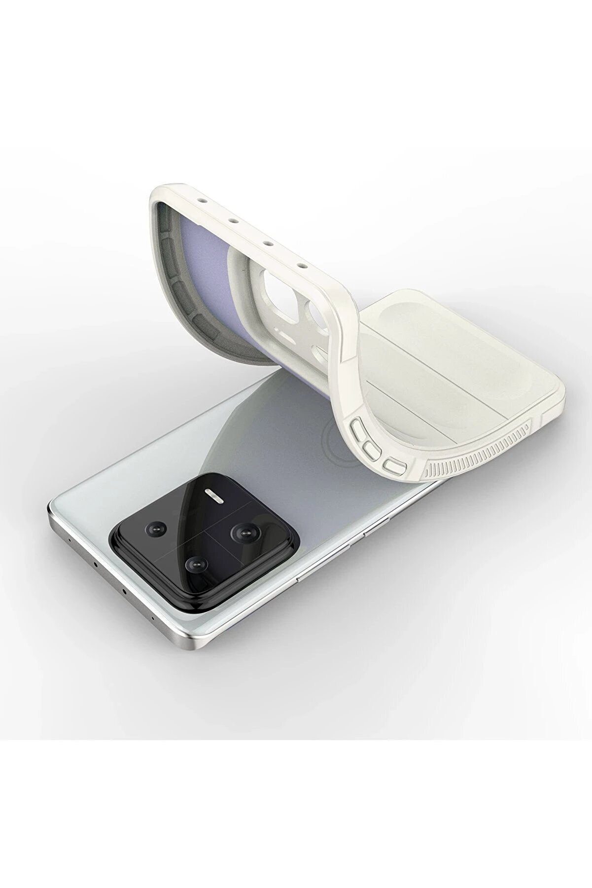 Xi̇aomi̇ Mi̇ 13 Pro Kılıf Opti̇mum Si̇li̇kon - Krem - Dropx6304-5000