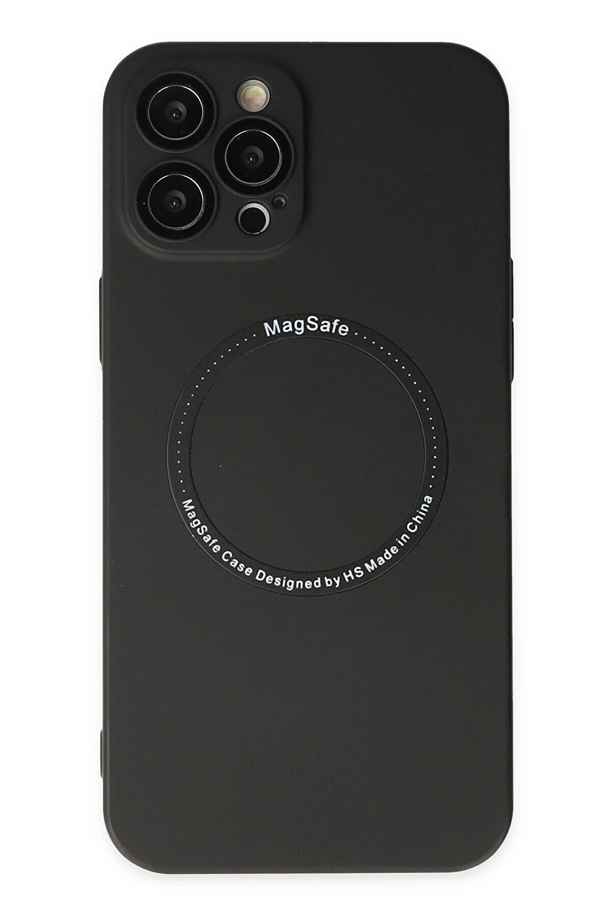 CepteToptan iPhone 12 Pro Kılıf Jack Magneticsafe Lens Silikon - Siyah - DROPX5088-5500