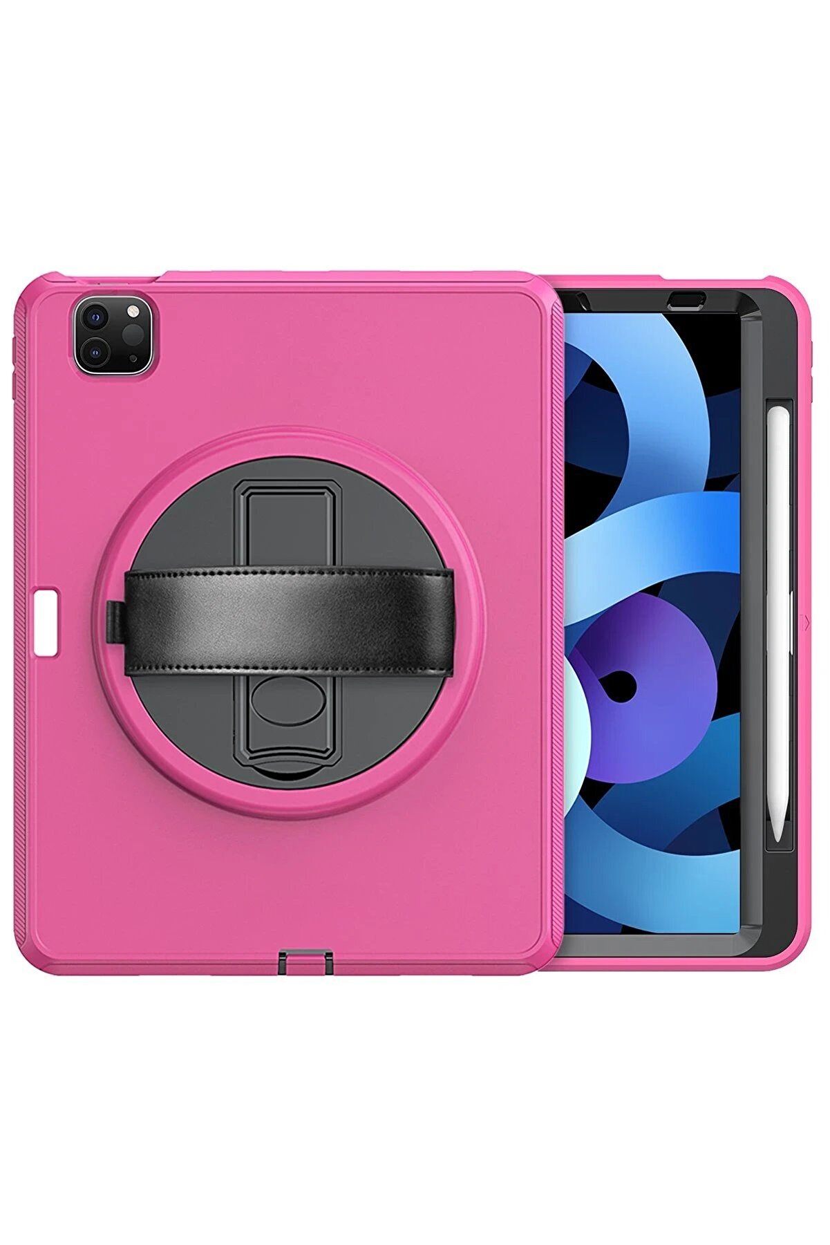 İpad Pro 11 (2018) Kılıf Hand Strap Tablet Kılıfı - Pembe - Dropx7755-4976