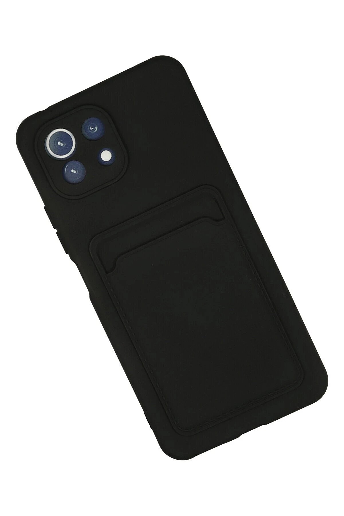 Xi̇aomi̇ Mi̇ 11 Li̇te Kılıf Kelvi̇n Kartvi̇zi̇tli̇ Si̇li̇kon - Si̇yah - Dropx7976-8096