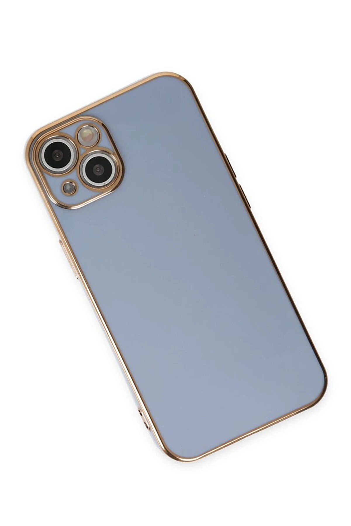 İphone 15 Kılıf Volet Si̇li̇kon - Mavi̇ - Dropx4712-9163