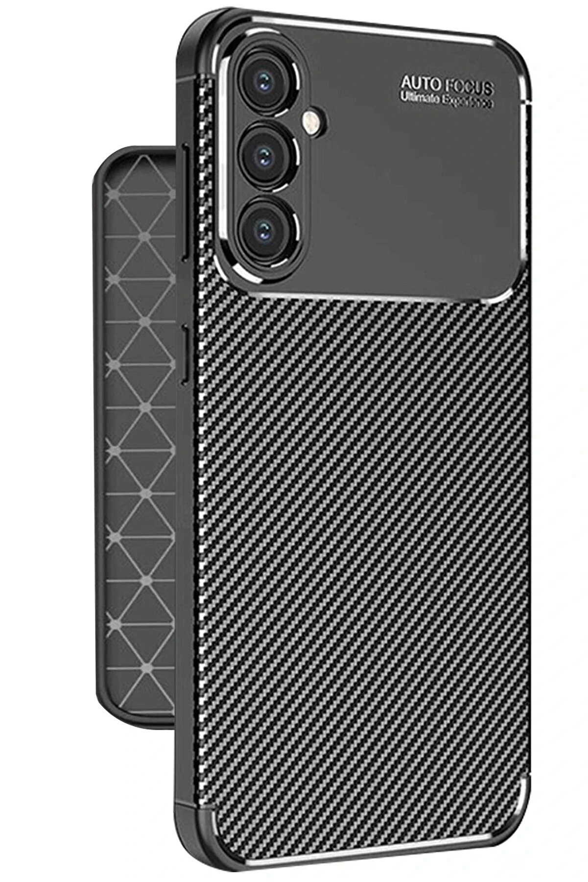 Samsung Galaxy A56 Kılıf Auto Focus Karbon Kapak - Si̇yah - Dropx7673-7775