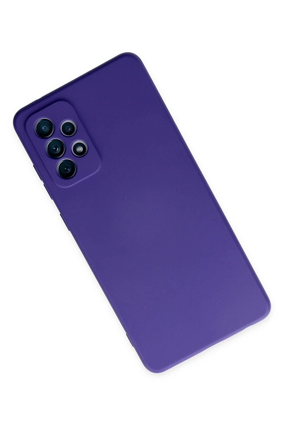 Samsung Galaxy A72 Kılıf Nano İçi̇ Kadi̇fe Si̇li̇kon - Mor - Dropx2770-6595