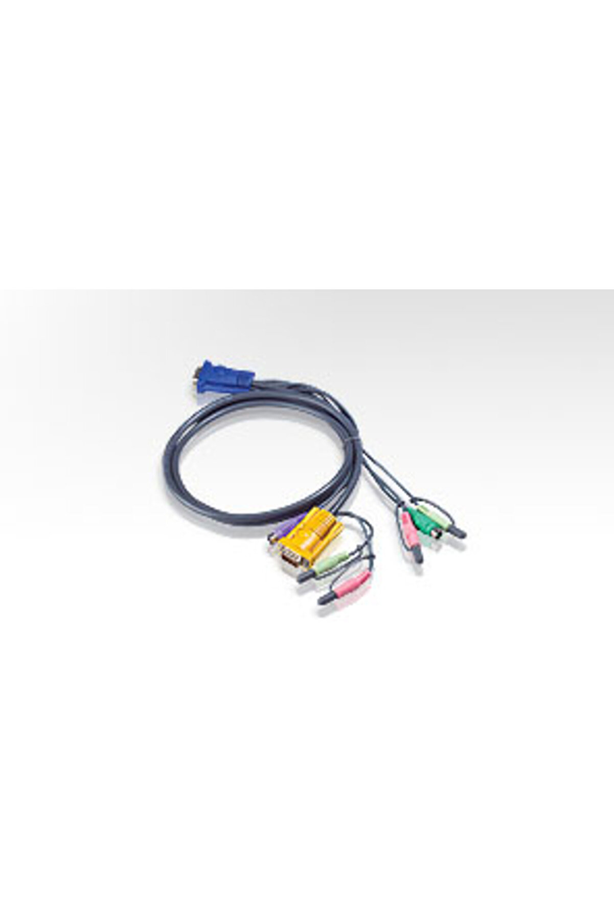 evimdeyokyok PS/2 KVM (Keyboard/Video Monitor/Mouse) Switch İçin Kablo, 3 metre, 1 x SPHD-15 Erkek, 2 x Audio yuv