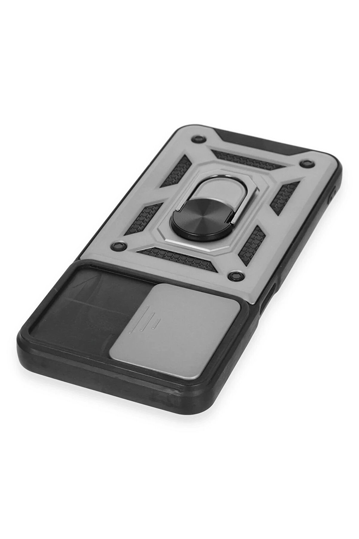 Realme C35 Kılıf Pars Lens Yüzüklü Si̇li̇kon - Gümüş - Dropx5334-3086