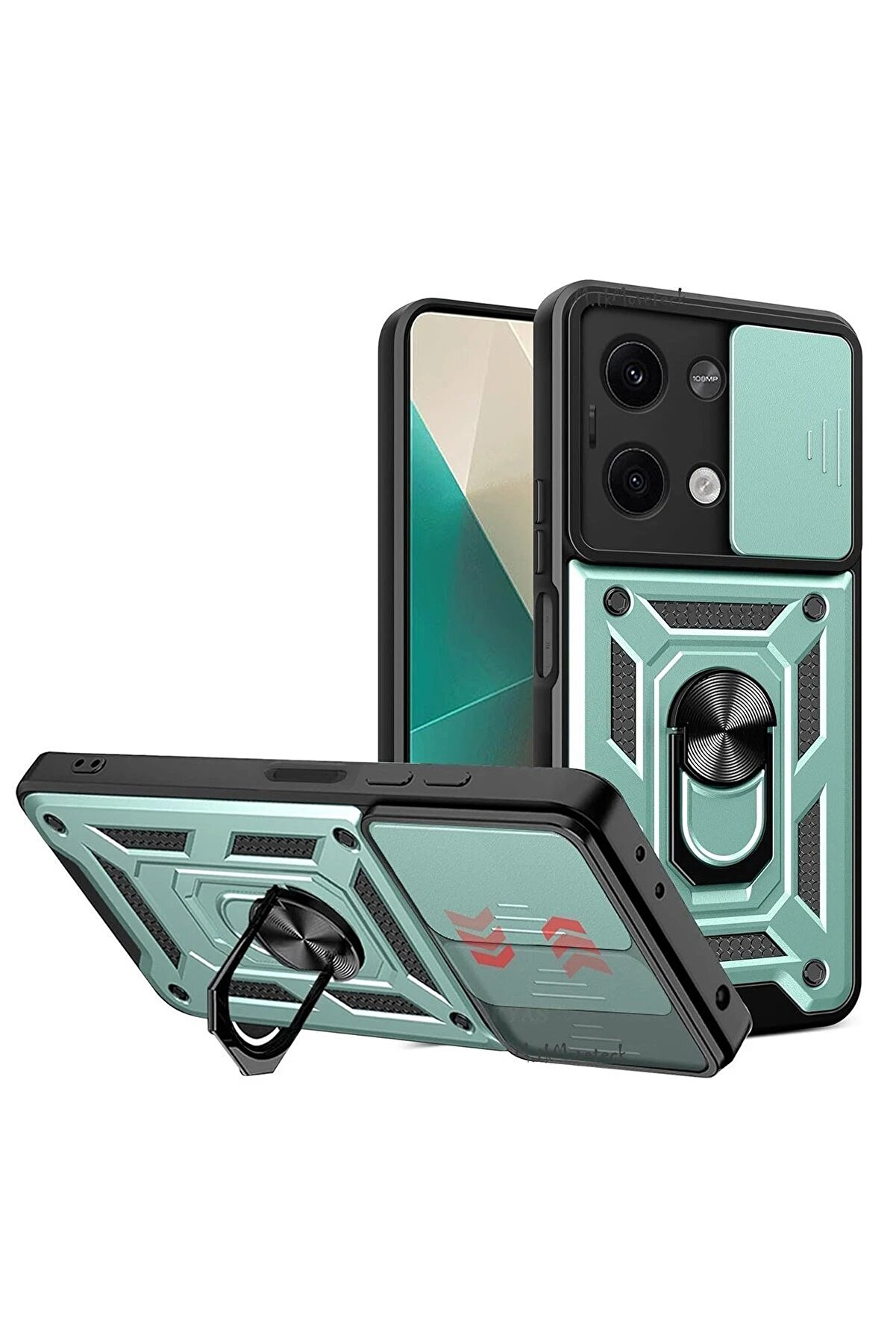 CepteToptan Xiaomi Poco X6 Kılıf Pars Lens Y&uuml;z&uuml;kl&uuml; Silikon - Yeşil - DROPX8168-4629