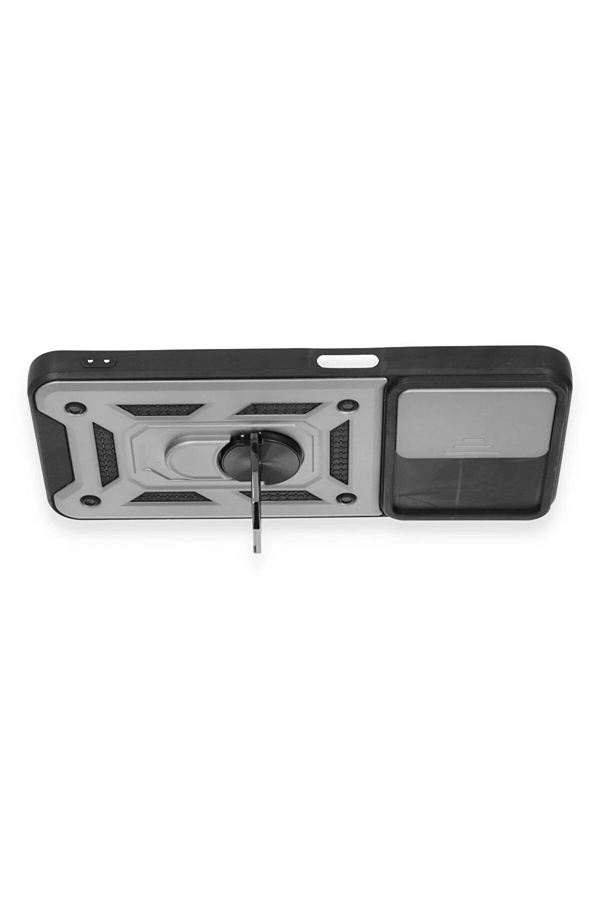 Realme C35 Kılıf Pars Lens Yüzüklü Si̇li̇kon - Gümüş - Dropx5334-3086