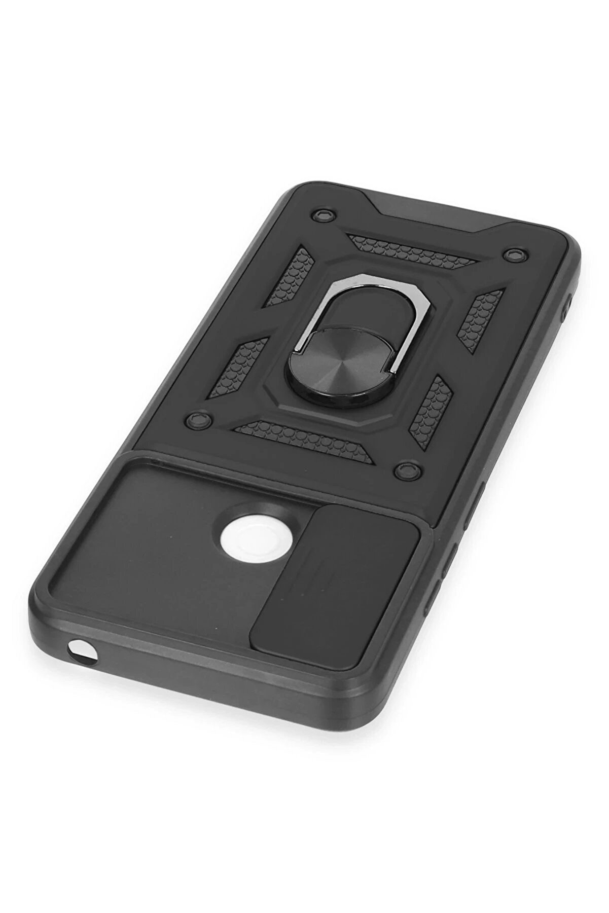 Xi̇aomi̇ Redmi̇ 12C Kılıf Pars Lens Yüzüklü Si̇li̇kon - Si̇yah - Dropx8727-8503