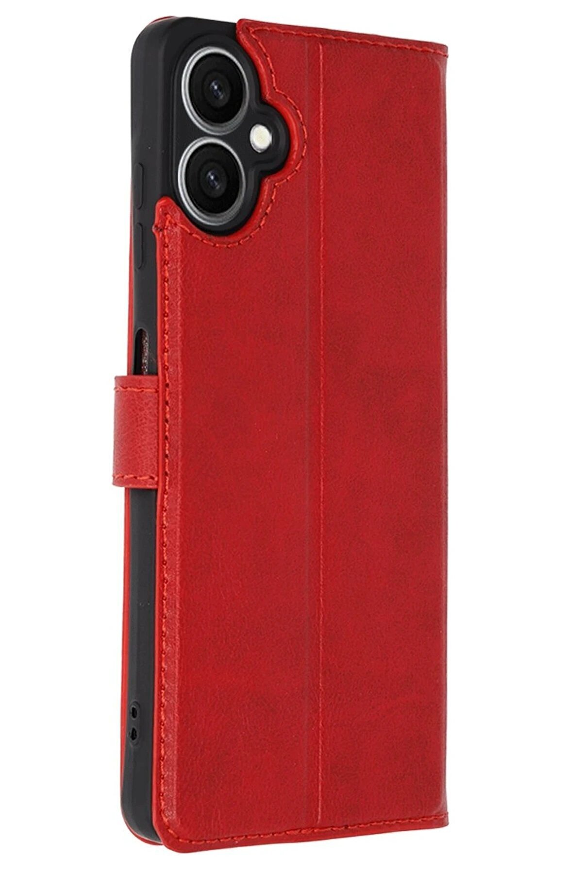 CepteToptan Samsung Galaxy A06 Kılıf Trend S Plus Kapaklı Kılıf - Kırmızı - DROPX1516-4188