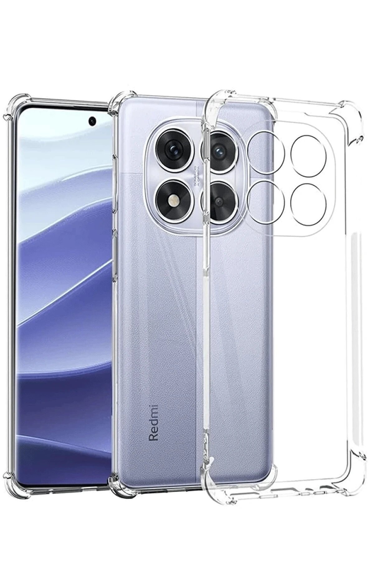 CepteToptan Xiaomi Redmi Note 14 Pro 5G Kılıf Lüx Şeffaf Silikon - DROPX4328-9339