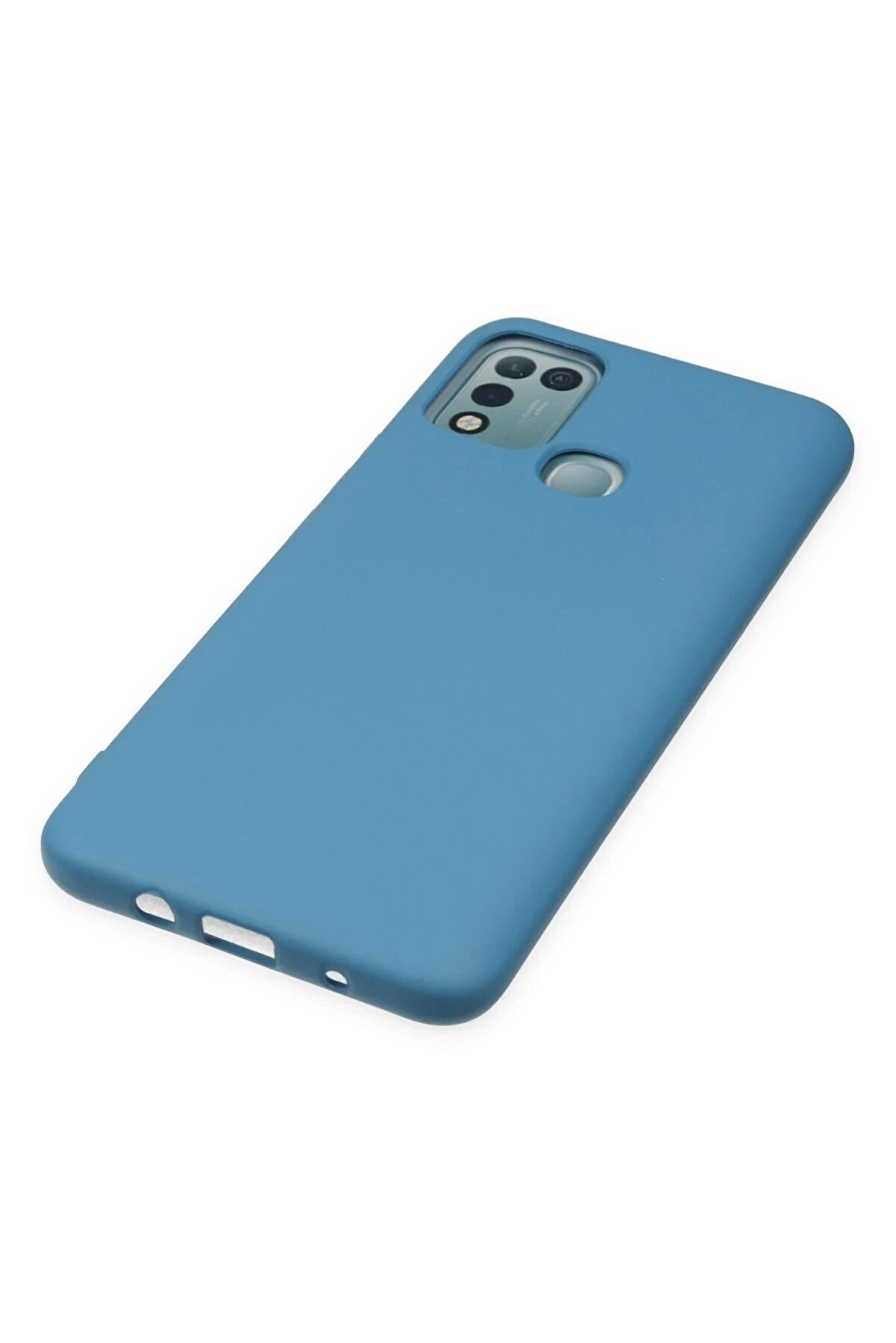 İnfi̇ni̇x Hot 10 Play Kılıf Nano İ&ccedil;i̇ Kadi̇fe Si̇li̇kon - Mavi̇ - Dropx8571-2770