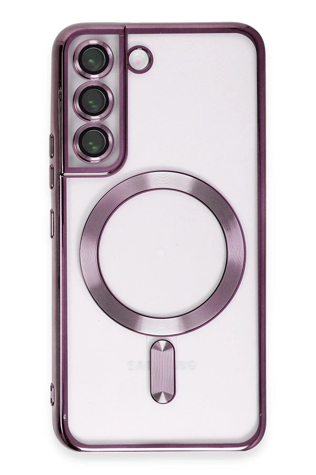 CepteToptan Samsung Galaxy S22 Kılıf Kross Magneticsafe Kapak - Mor - DROPX9037-5795