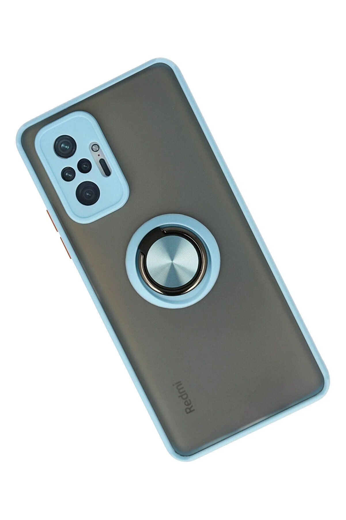 Xi̇aomi̇ Redmi̇ Note 10 Pro Kılıf Montreal Yüzüklü Si̇li̇kon Kapak - Buz Mavi̇ - Dropx6587-4556