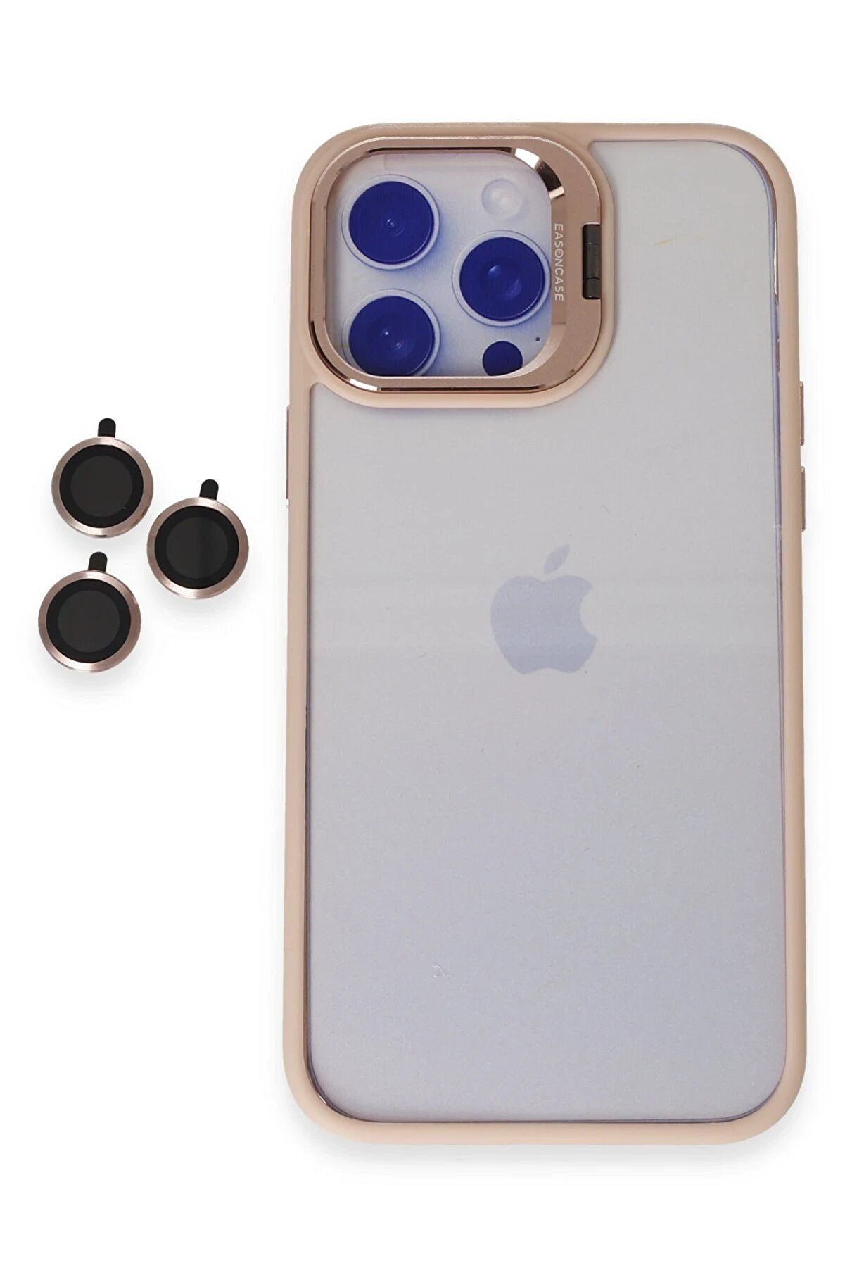 CepteToptan iPhone 14 Pro Kılıf Roblox Lens Standlı Kapak - Pudra - DROPX1306-9696