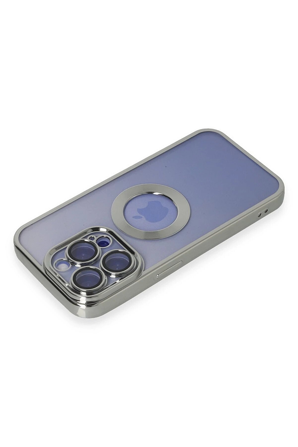 İphone 15 Pro Max Kılıf Slot Si̇li̇kon - Gümüş - Dropx3126-5172