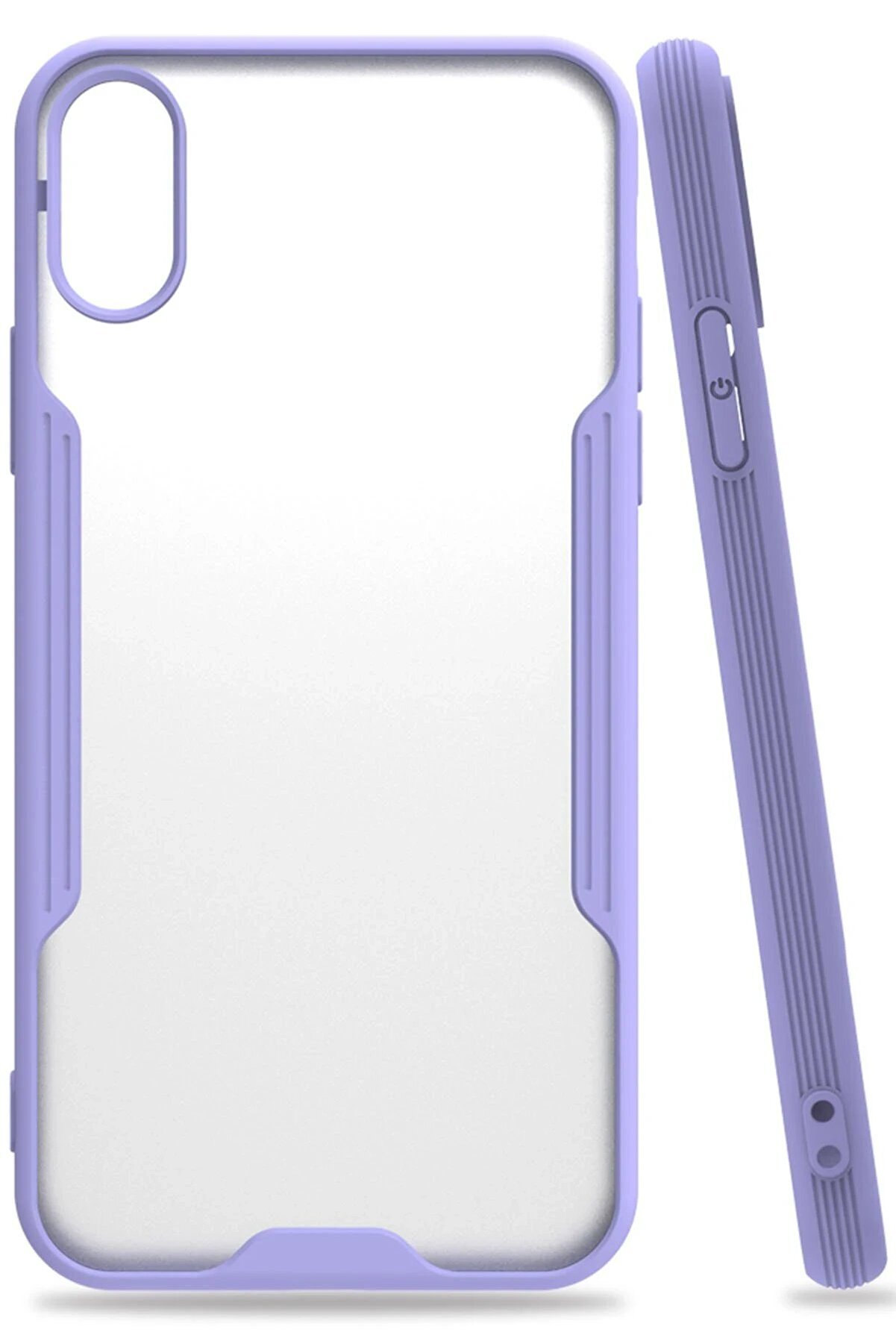 CepteToptan iPhone X Kılıf Platin Silikon - Lila - DROPX3225-2319