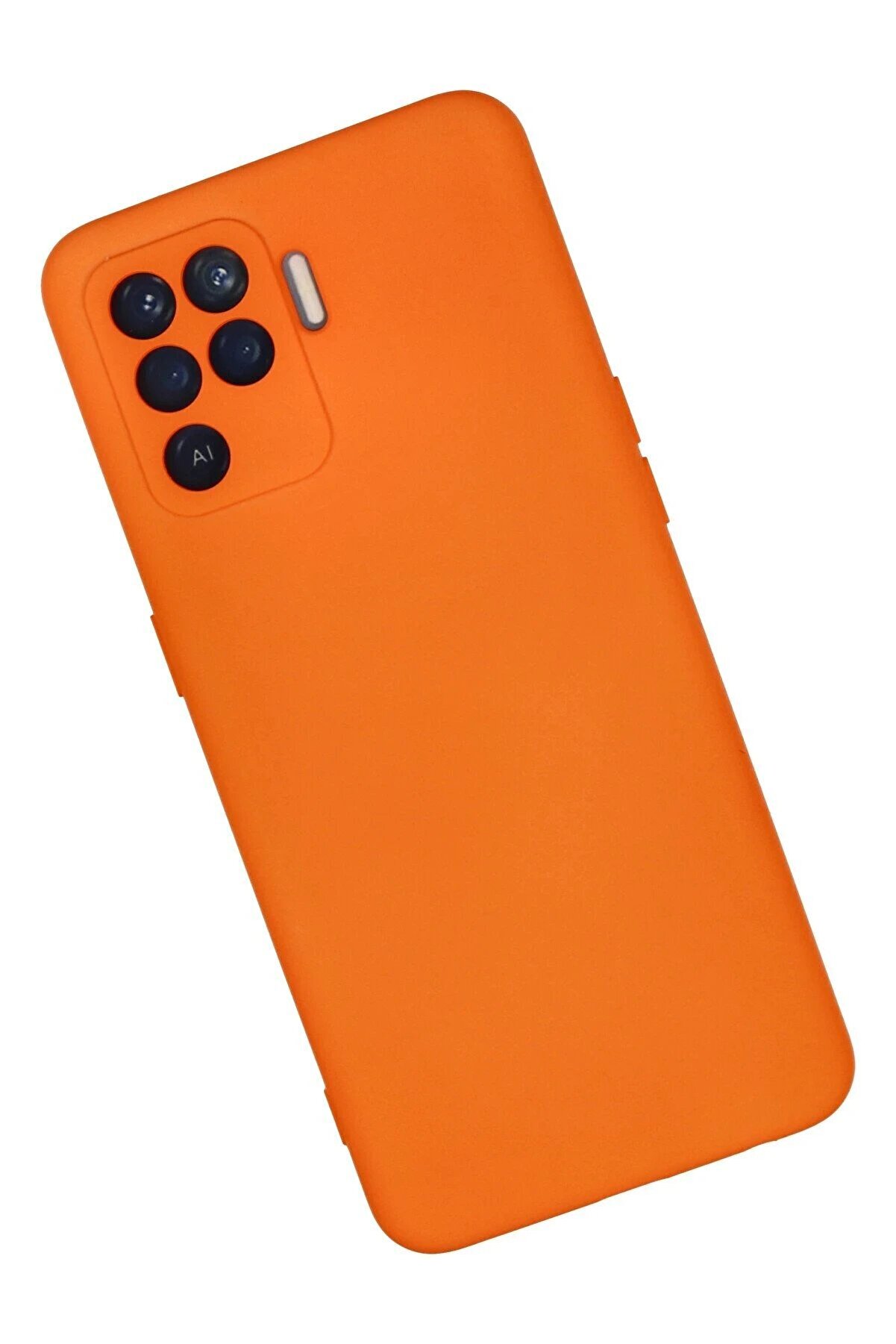 Oppo Reno 5 Li̇te Kılıf Nano İçi̇ Kadi̇fe Si̇li̇kon - Turuncu - Dropx8089-6157