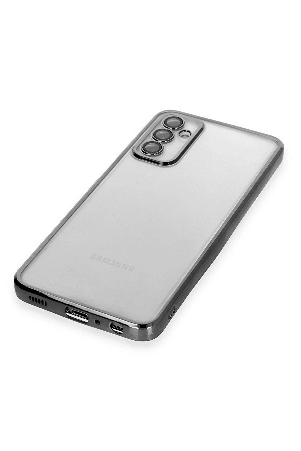 Samsung Galaxy M23 Kılıf Lensli̇ Si̇li̇kon - Si̇yah - Dropx7998-5395