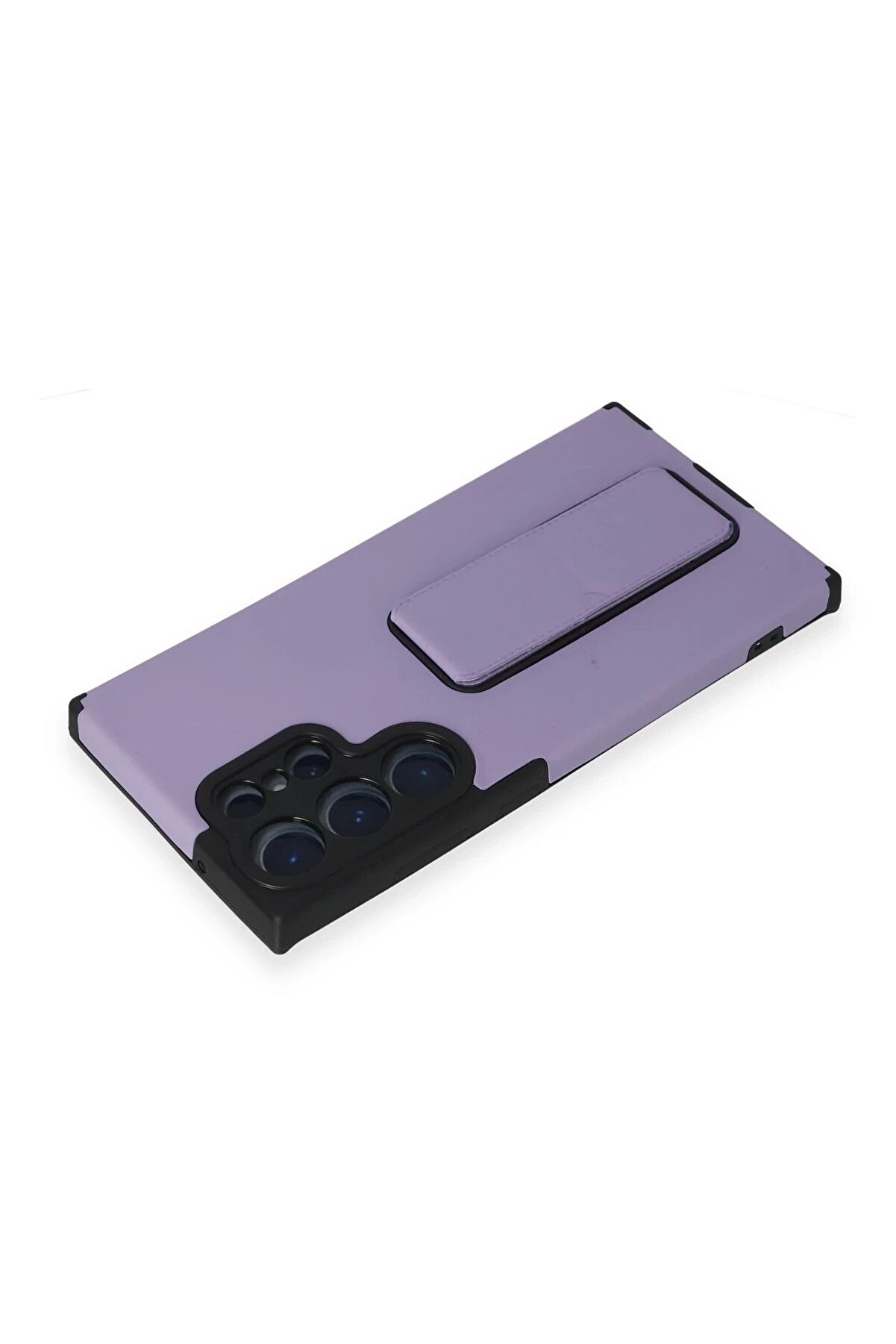 Samsung Galaxy S23 Ultra Kılıf Mega Standlı Si̇li̇kon - Li̇la - Dropx8043-3778