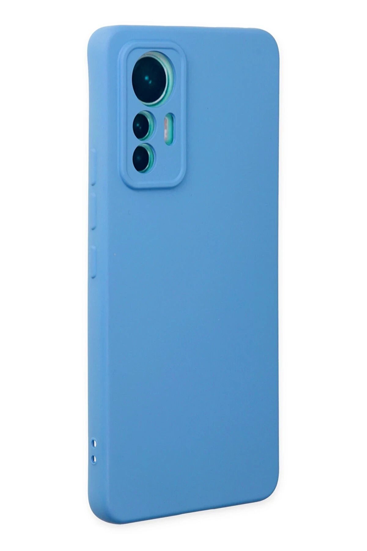 Xi̇aomi̇ Mi̇ 12 Li̇te Kılıf Nano İçi̇ Kadi̇fe Si̇li̇kon - Mavi̇ - Dropx9978-2087
