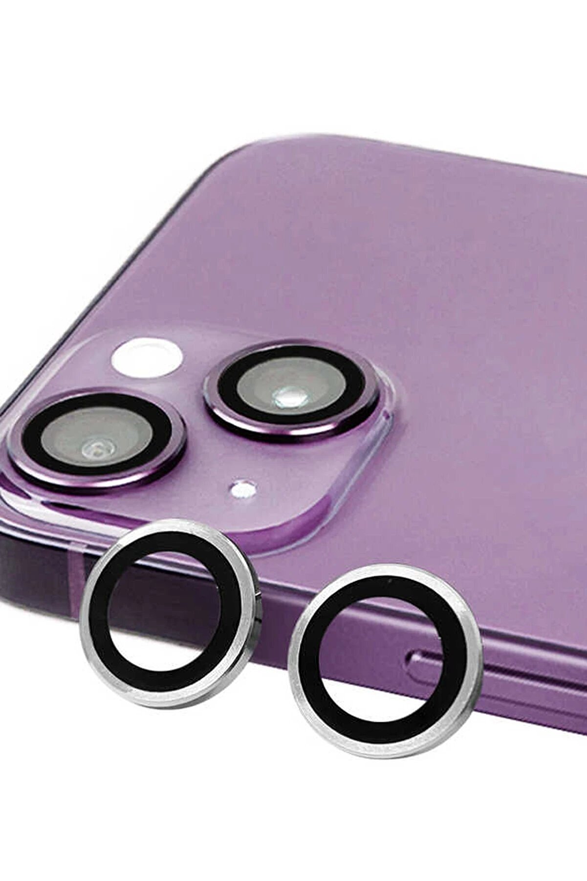 TEKNOCEP iPhone 14 Plus Raze Metal Kamera Lens - Gümüş - teknocep2150-6187