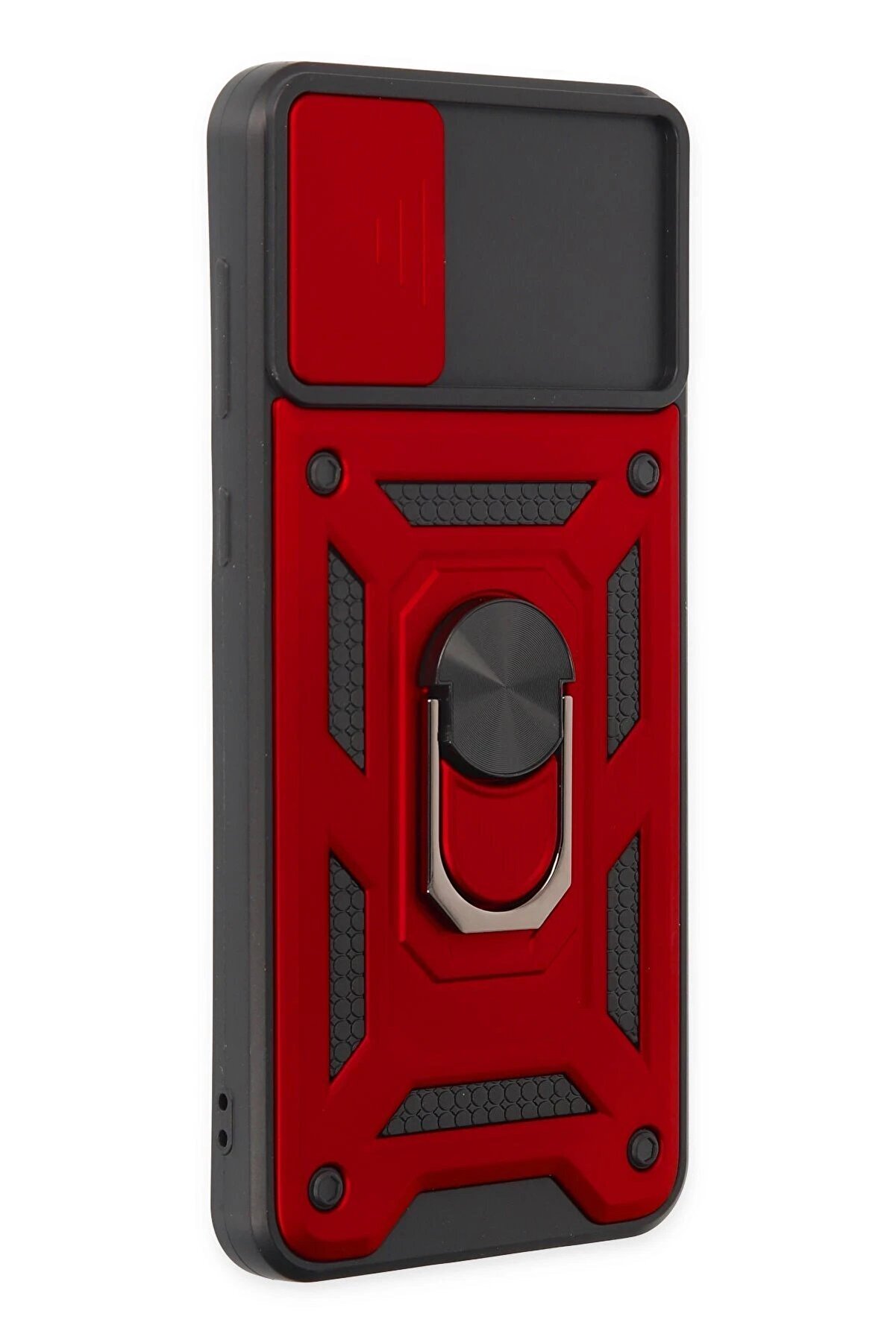 Samsung Galaxy A04 Kılıf Pars Lens Yüzüklü Si̇li̇kon - Kırmızı - Dropx7366-5829