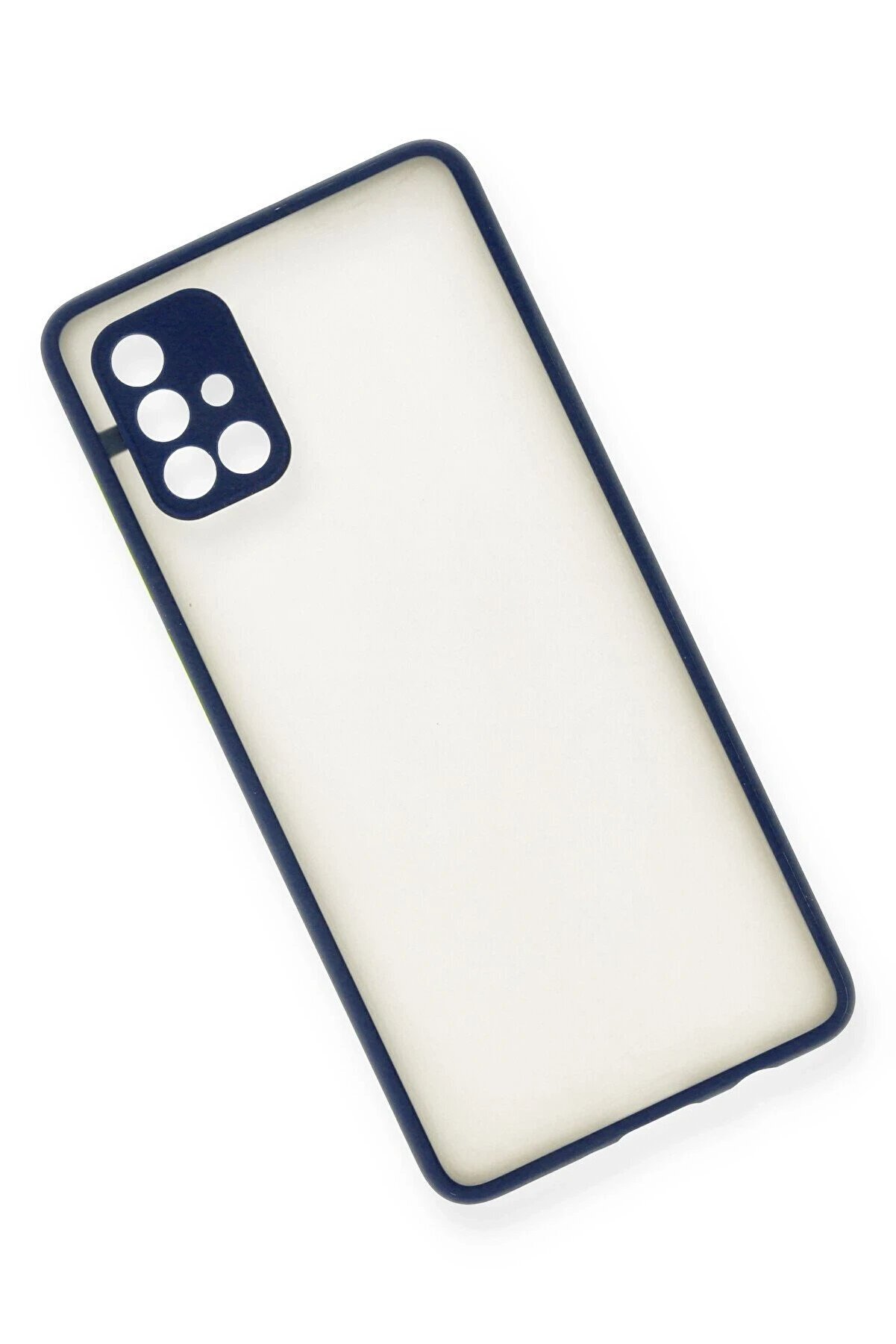 Samsung Galaxy A71 Kılıf Montreal Si̇li̇kon Kapak - Laci̇vert - Dropx4429-6519