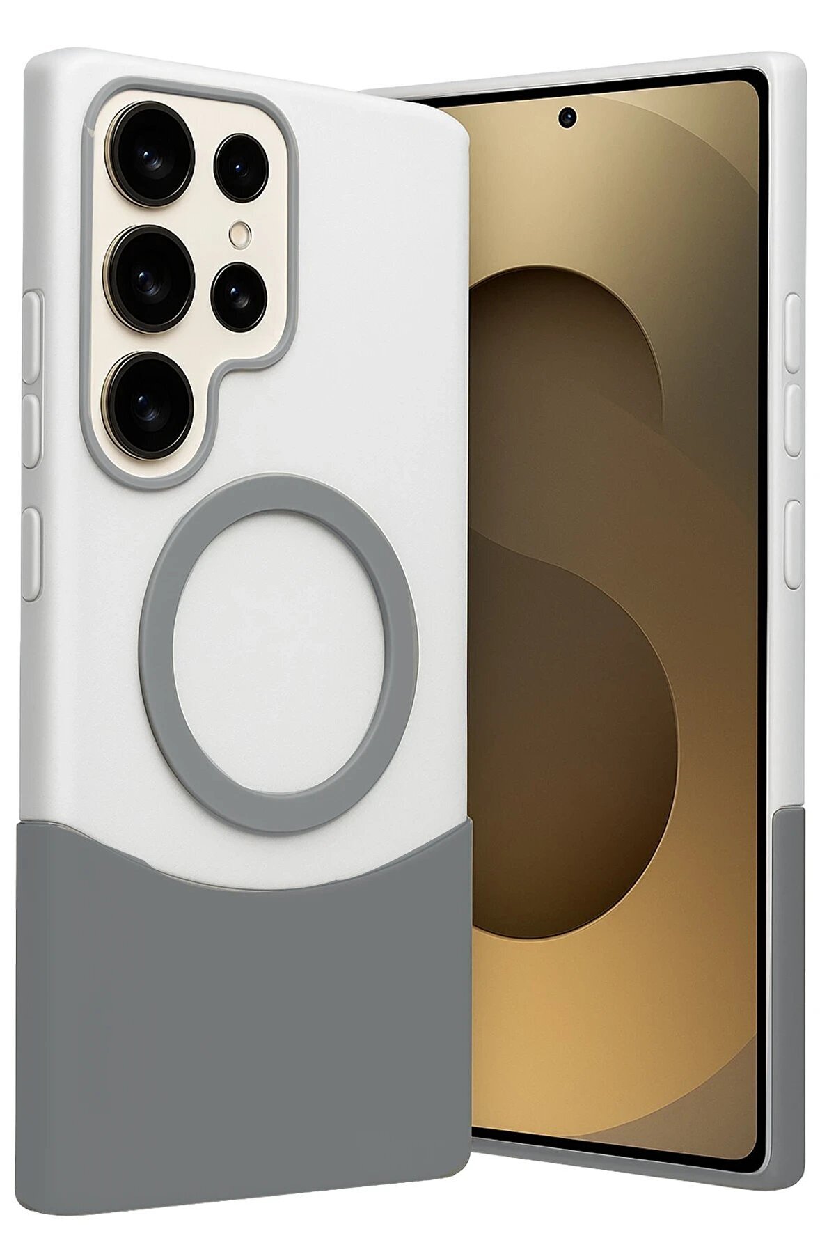 CepteToptan Samsung Galaxy S23 Ultra Velar Magsafe Kapak - Natural Grey - DROPX3694-7037