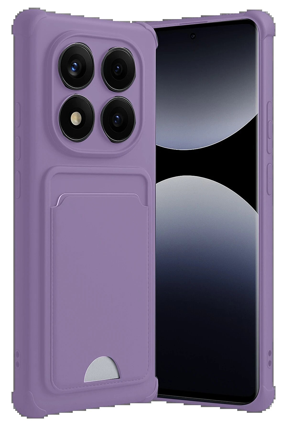 Xi̇aomi̇ Redmi̇ Note 14 Pro 5G Kelvi̇n Kartvi̇zi̇tli̇ Si̇li̇kon - Li̇la - Dropx2181-1101