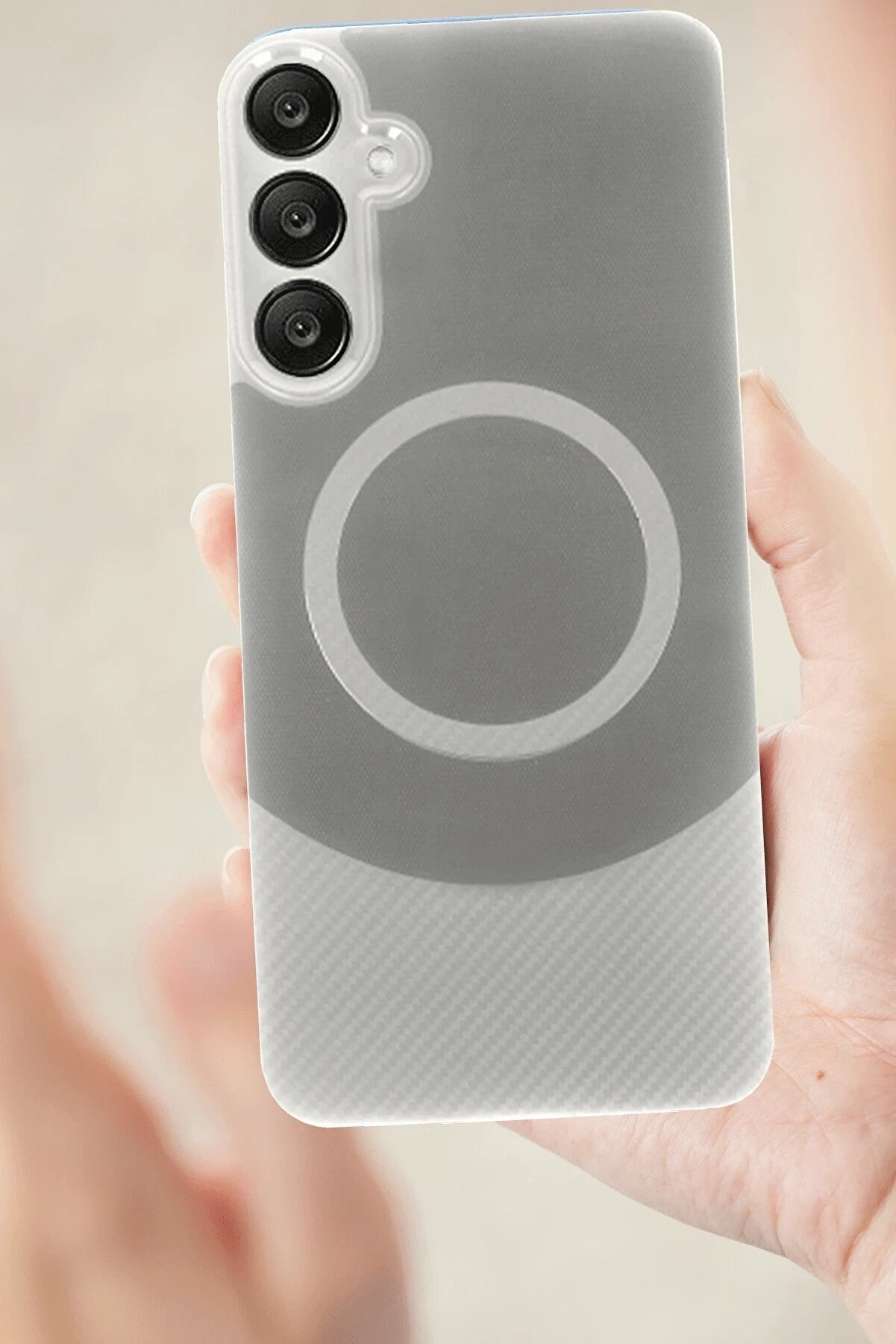 CepteToptan Samsung A56 Kılıf Maya Karbon Kapak - Kırmızı - DROPX4664-6543