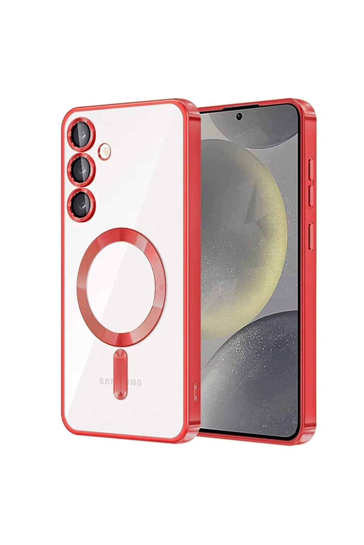 CepteToptan Samsung Galaxy S23 Plus Kılıf Kross Magneticsafe Kapak - Kırmızı - DROPX3994-5791