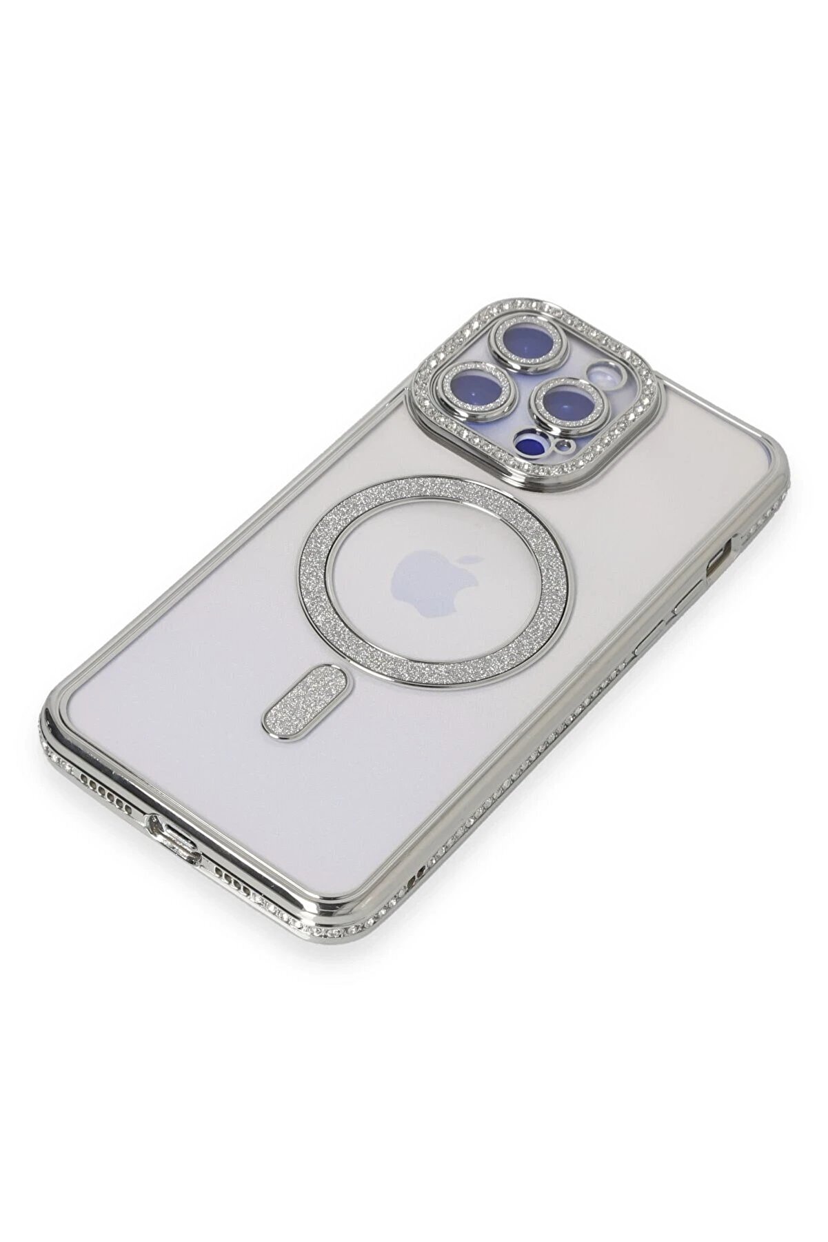 İphone 15 Pro Max Kılıf Joke Si̇mli̇ Magneti̇csafe Kılıf - G&uuml;m&uuml;ş - Dropx7935-6354