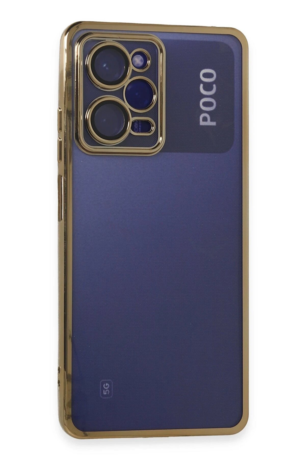 CepteToptan Xiaomi Poco X5 Pro 5G Kılıf Lensli Silikon - Gold - DROPX8468-8859