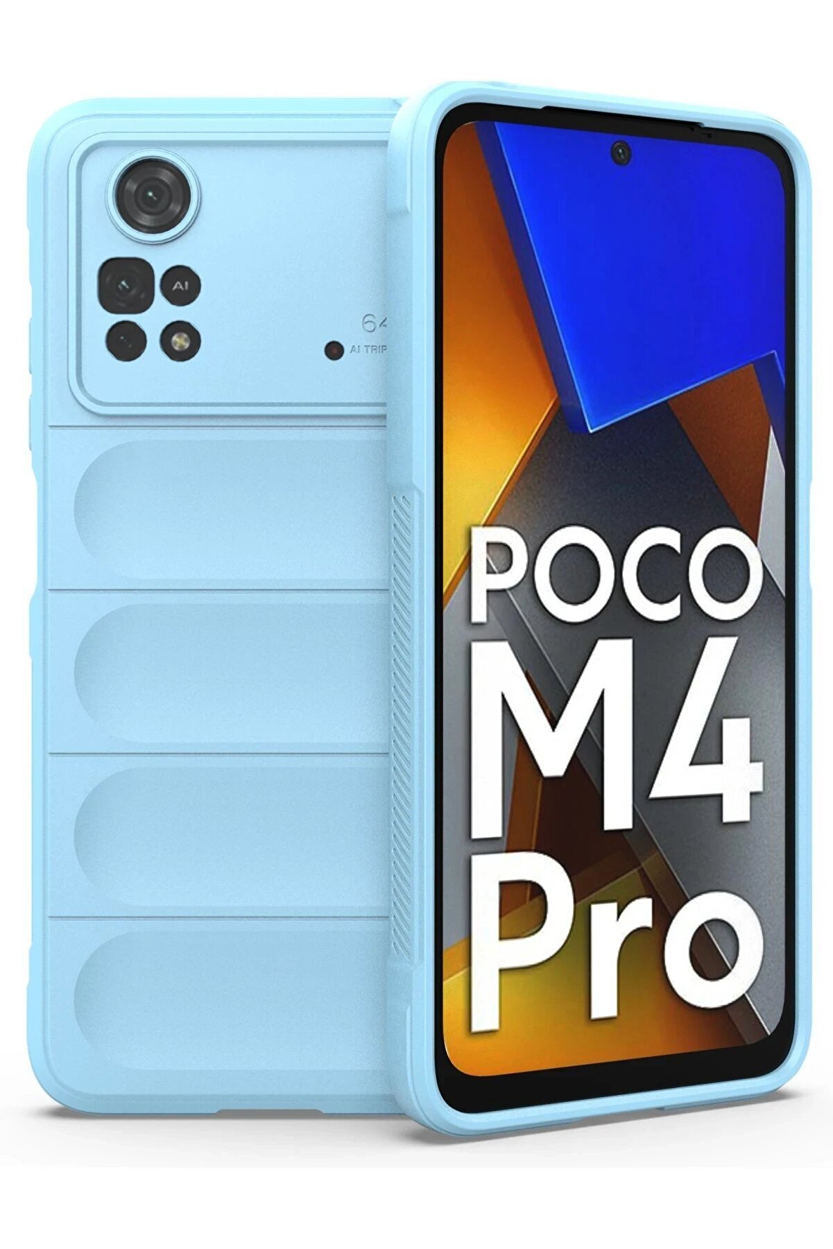 CepteToptan Xiaomi Poco M4 Pro 4G Kılıf Optimum Silikon - Sky Blue - DROPX7119-1269