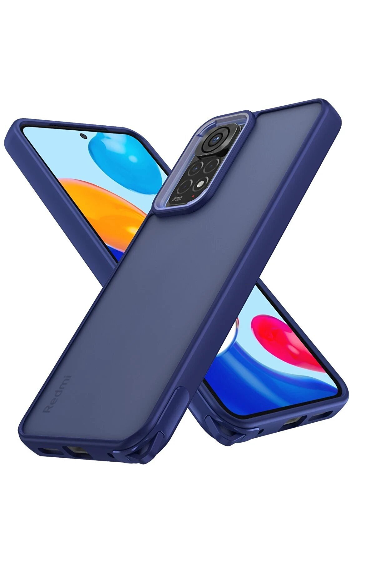 CepteToptan Xiaomi Redmi Note 11 Kılıf Elegant Kapak - Lacivert - DROPX4163-4822