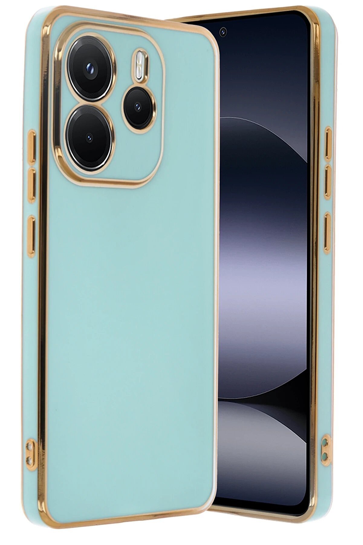 CepteToptan Xiaomi Redmi Note 14 4G Kılıf Volet Silikon - Açık Yeşil - DROPX1359-1717