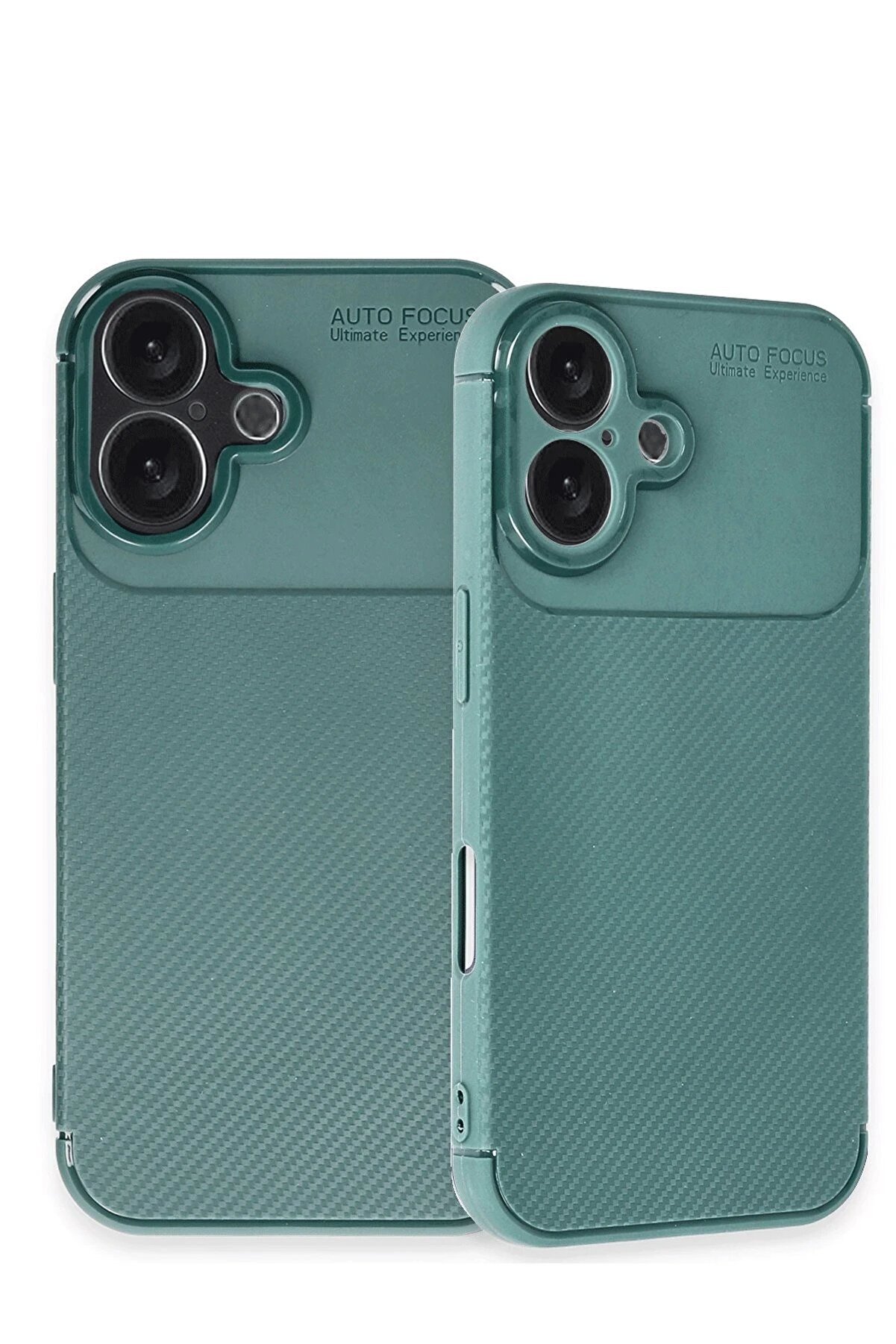 İphone 16 Kılıf Auto Focus Karbon Kapak - Koyu Yeşi̇l - Dropx7883-7043
