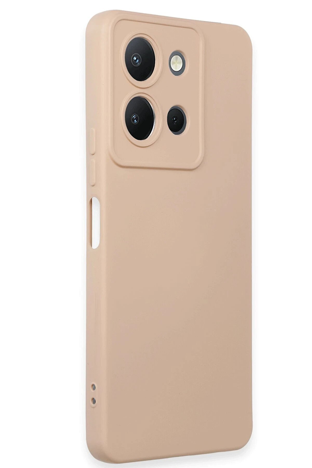 Vi̇vo Y36 Kılıf Nano İ&ccedil;i̇ Kadi̇fe Si̇li̇kon - Pudra - Dropx6858-9686