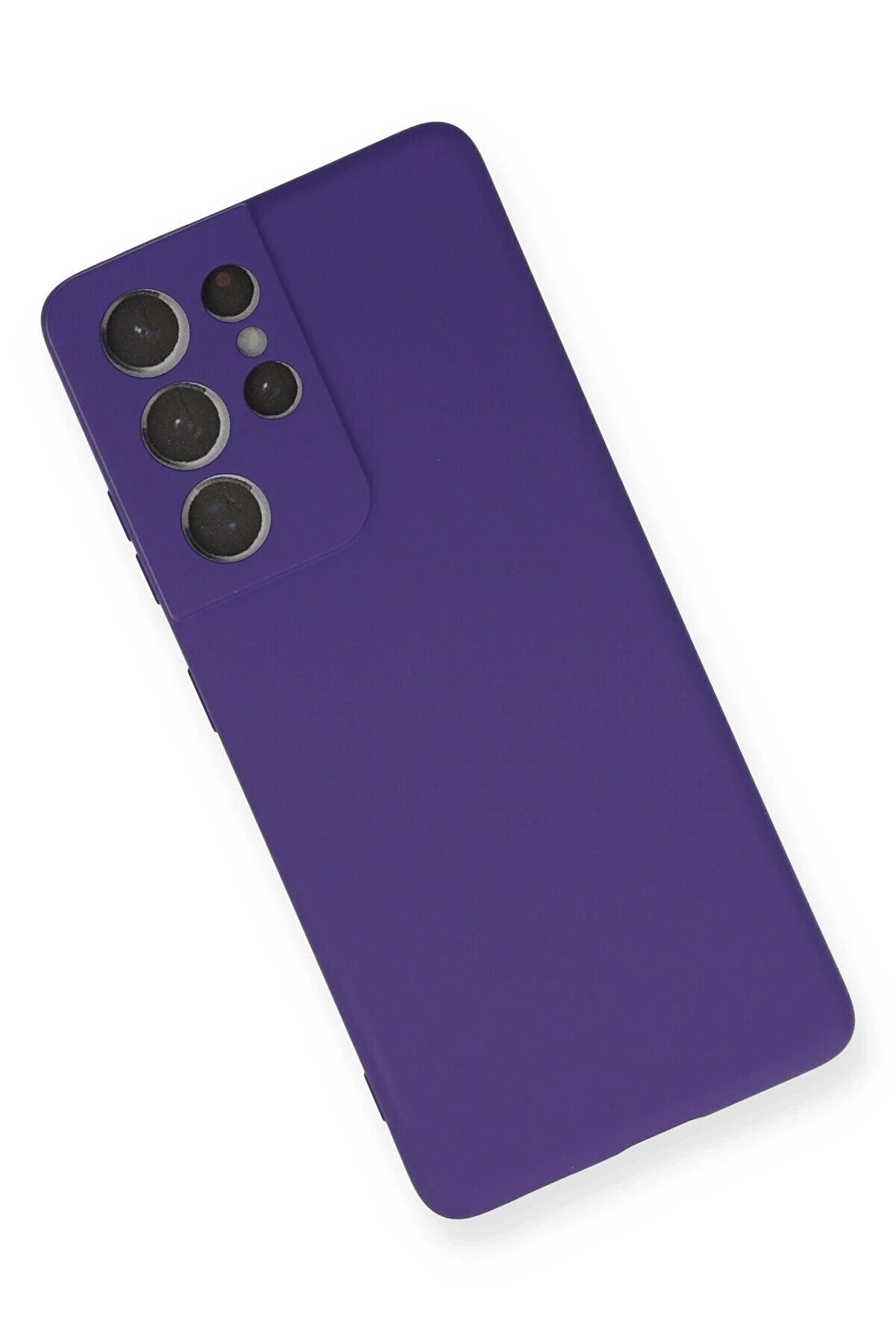 Samsung Galaxy S21 Ultra Kılıf Nano İ&ccedil;i̇ Kadi̇fe Si̇li̇kon - Mor - Dropx3580-2958